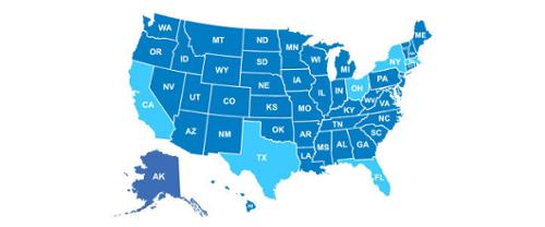 States with the Top Internist Demand